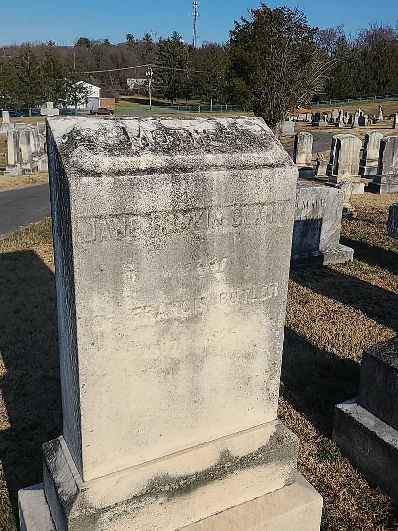 Jane Rankin Butler Clark's grave. Photo 2