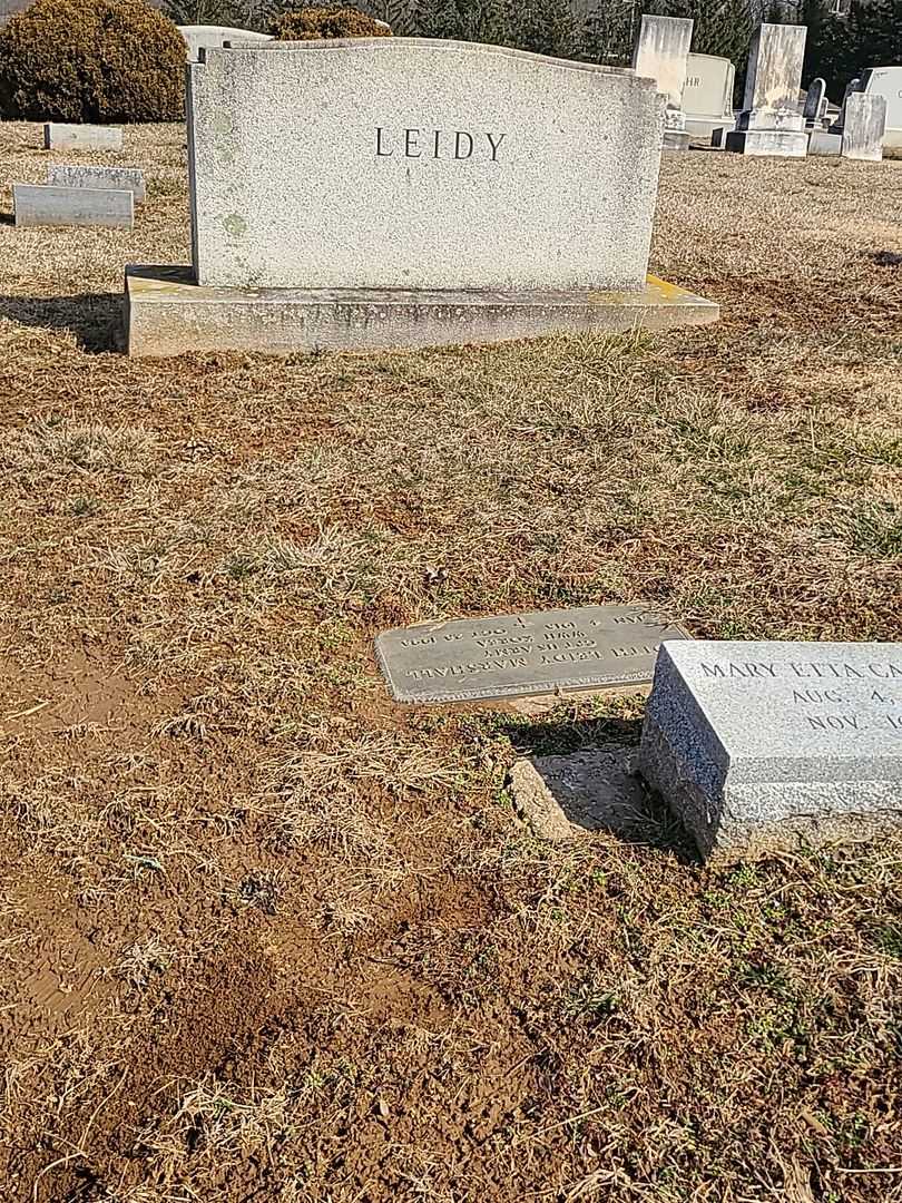Edith Leidy Marshall's grave. Photo 2