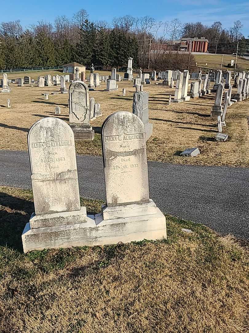 Mary E. Albaugh's grave. Photo 1