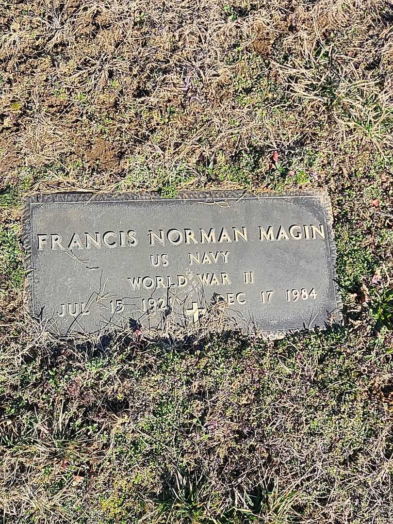Francis Norman Magin's grave. Photo 1
