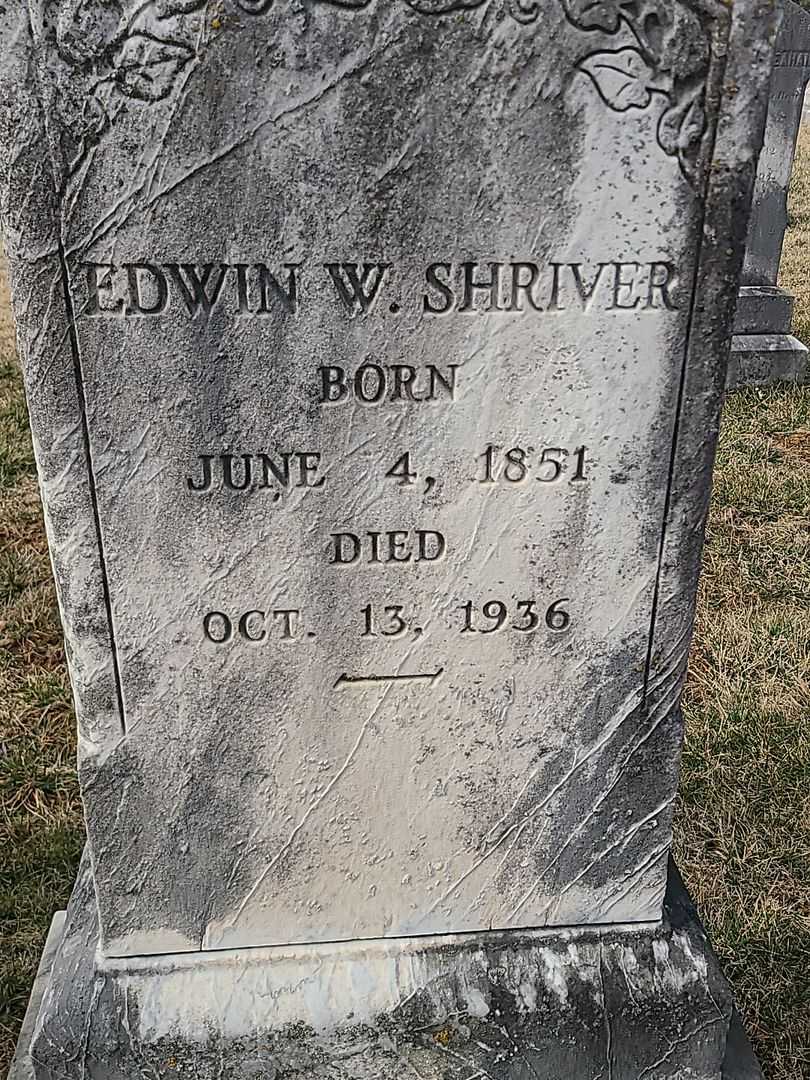 Edwin W. Shriver's grave. Photo 2