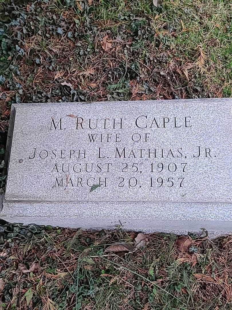 M. Ruth Caple Mathias's grave. Photo 3