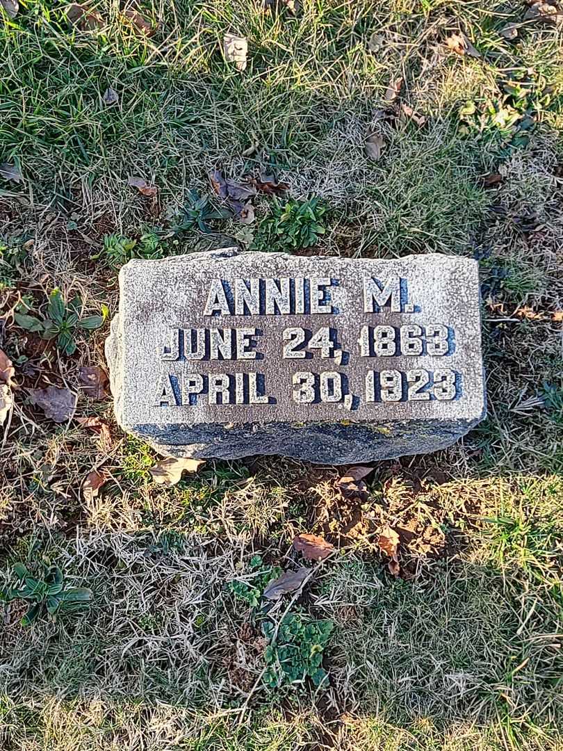 Annie M. Zahn's grave. Photo 2