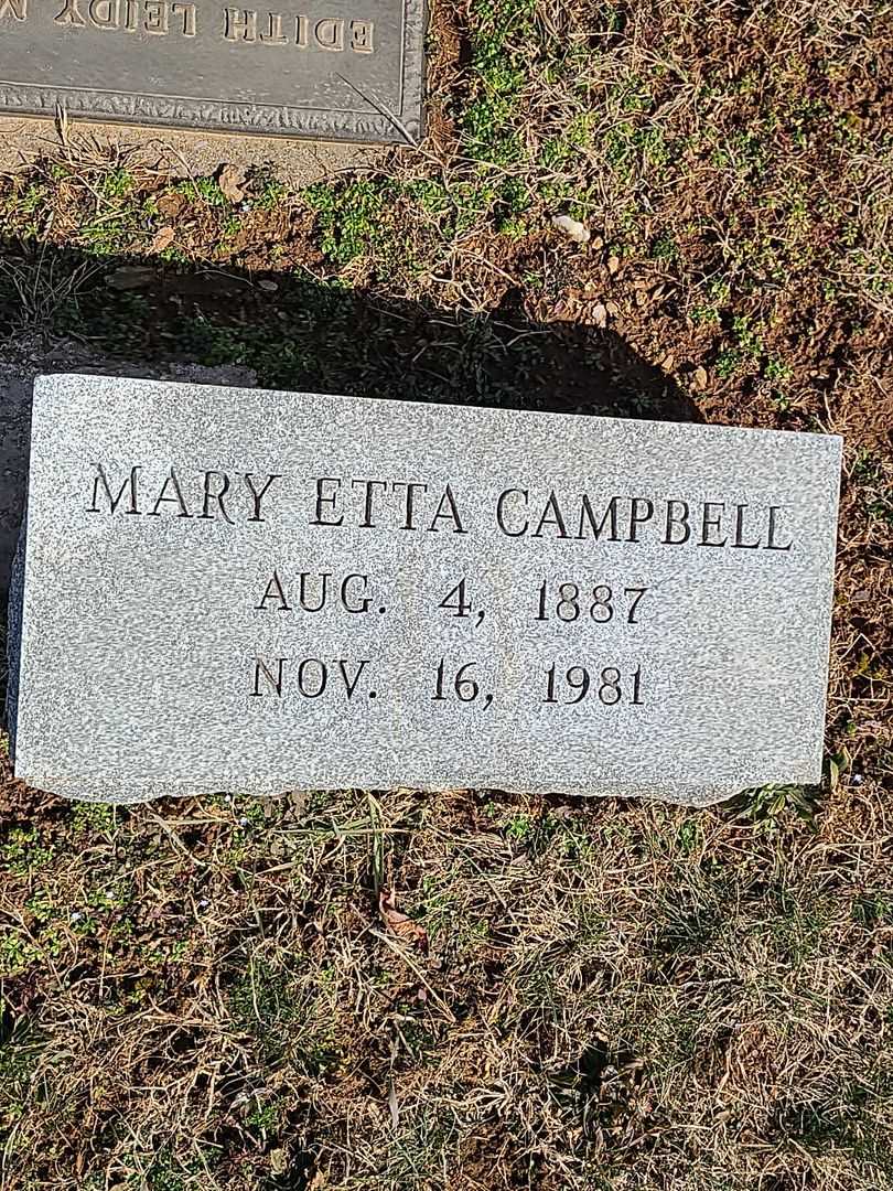 Mary Etta Campbell's grave. Photo 3