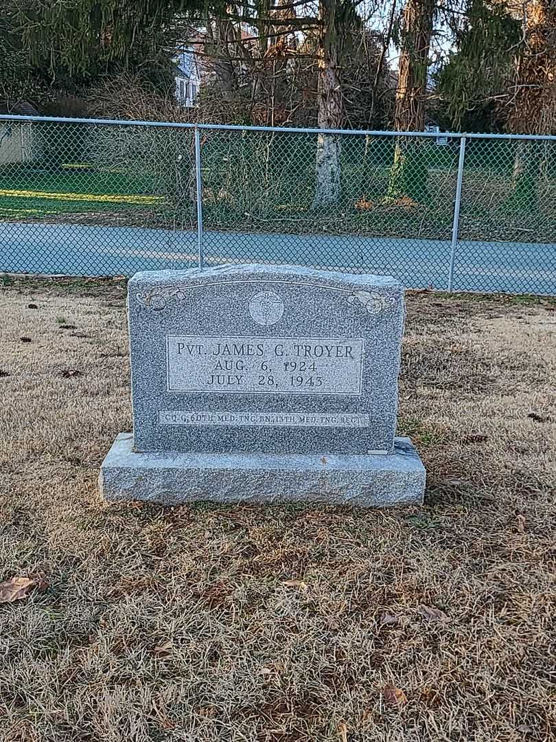 James G. Troyer's grave. Photo 2