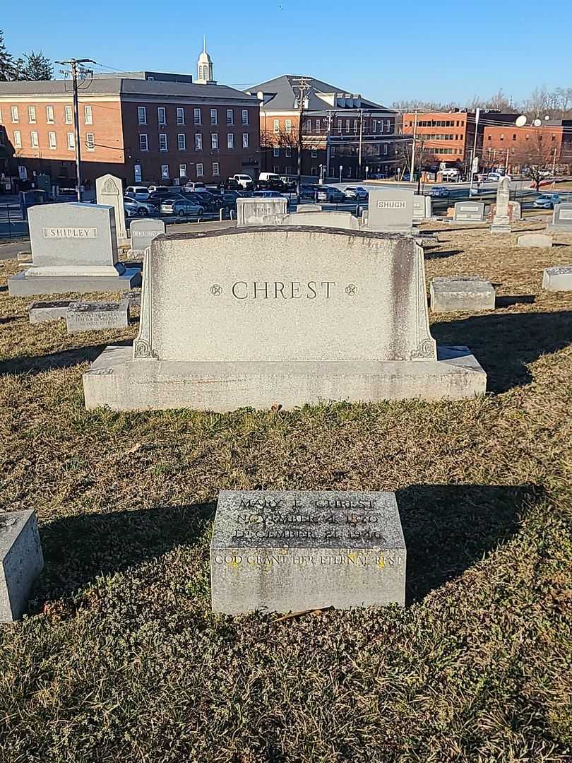 Edward N. Chrest's grave. Photo 1