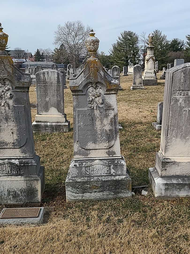 Matilda Frysinger Shriver's grave. Photo 1