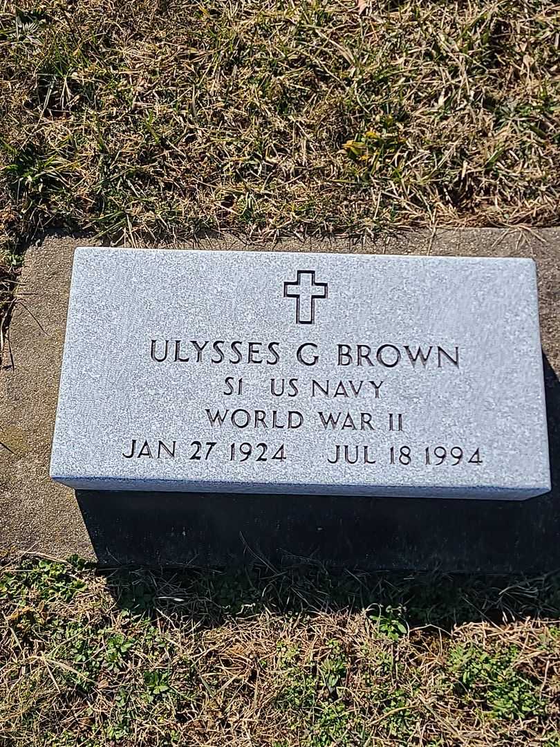 Ulysses G. Brown's grave. Photo 1
