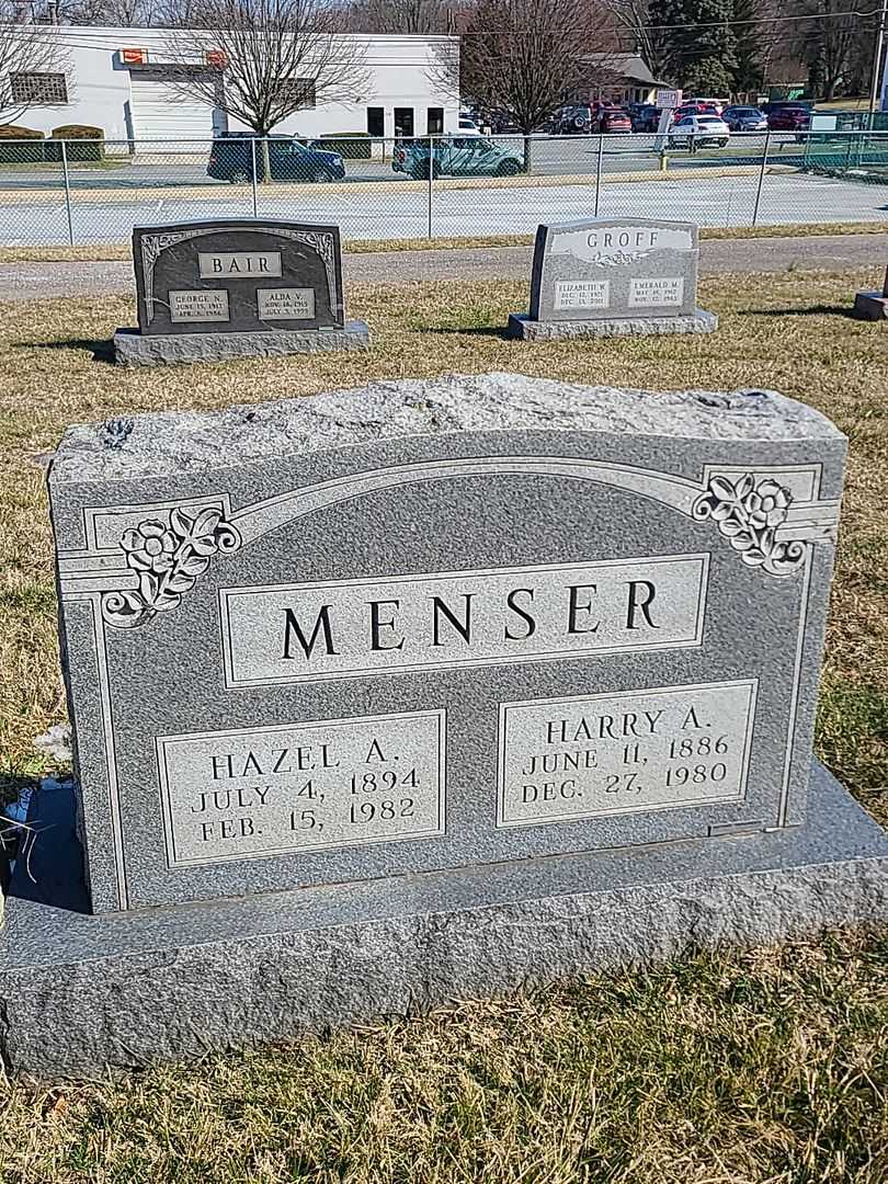 Harry A. Menser's grave. Photo 1