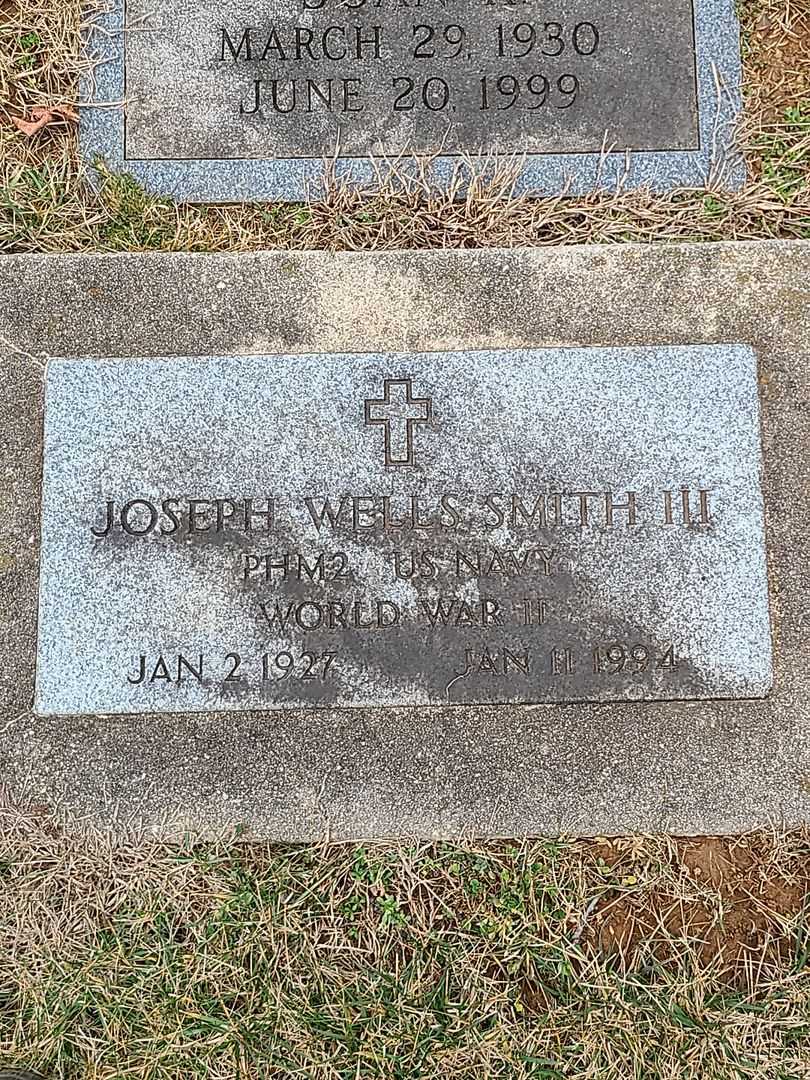 Joseph Wells Smith Third's grave. Photo 3