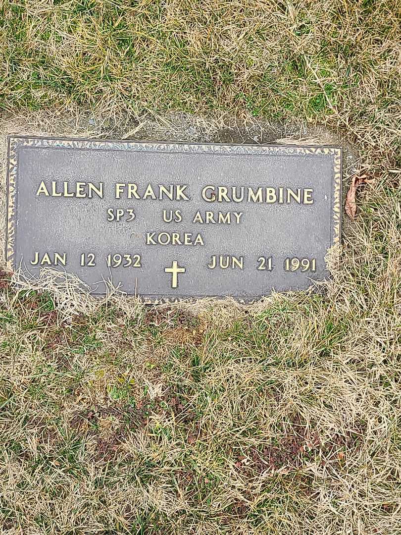 Allen Frank Grumbine's grave. Photo 1