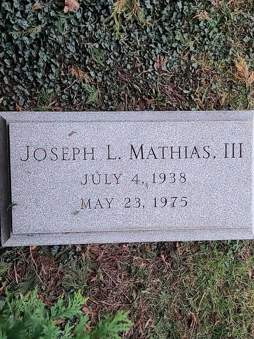 Joseph L. Mathias Third's grave. Photo 3