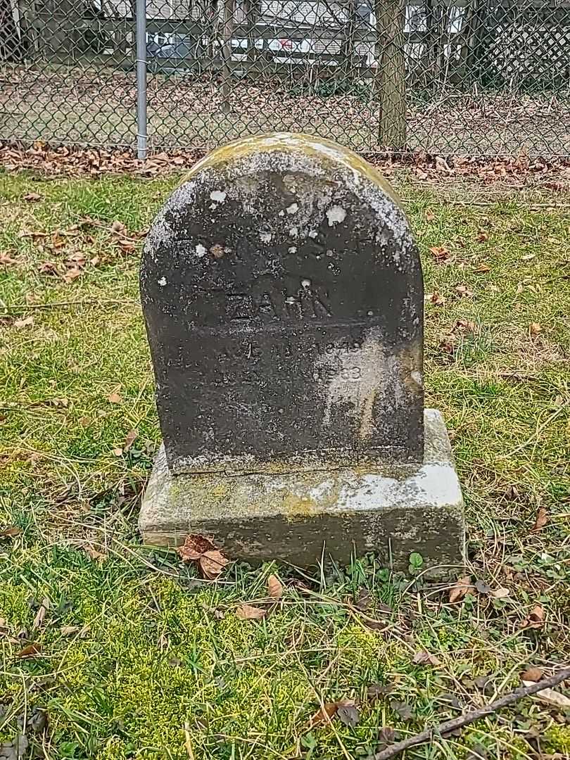 Francis H. Zahn's grave. Photo 1