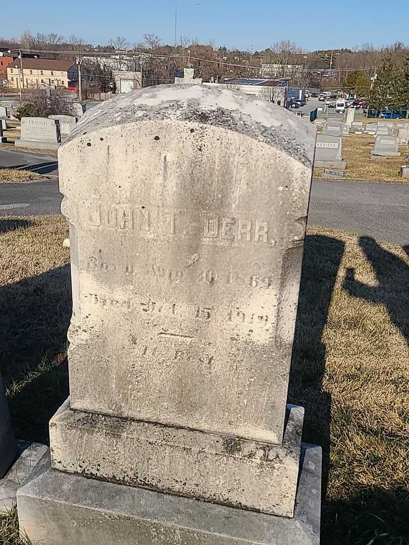 John T. Derr's grave. Photo 3