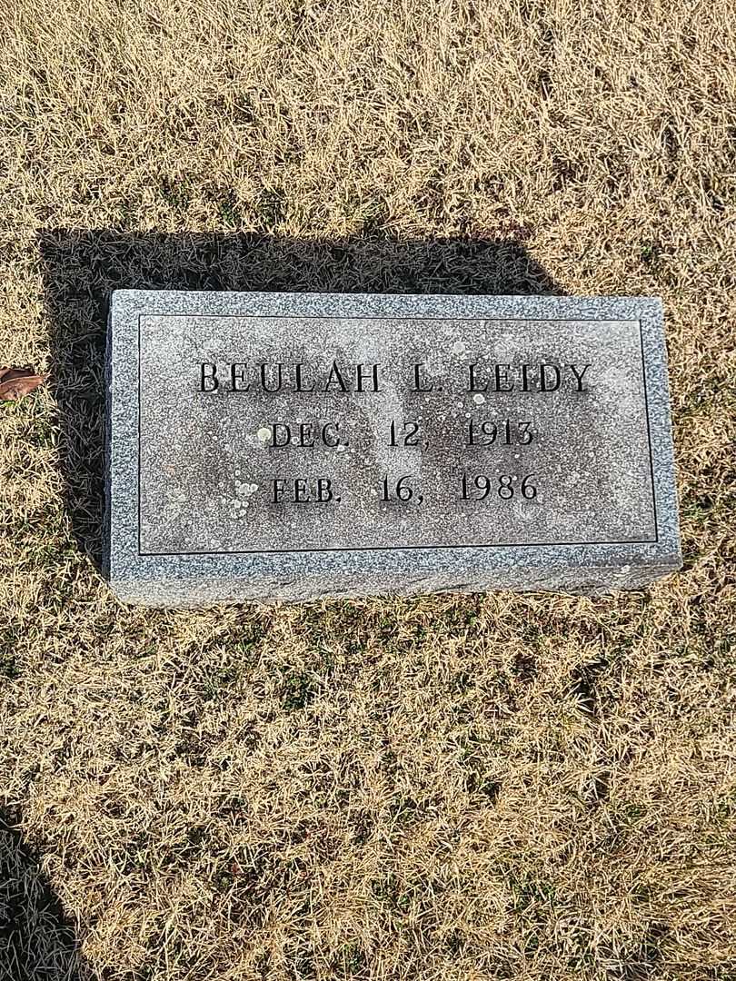 Beulah L. Leidy's grave. Photo 3