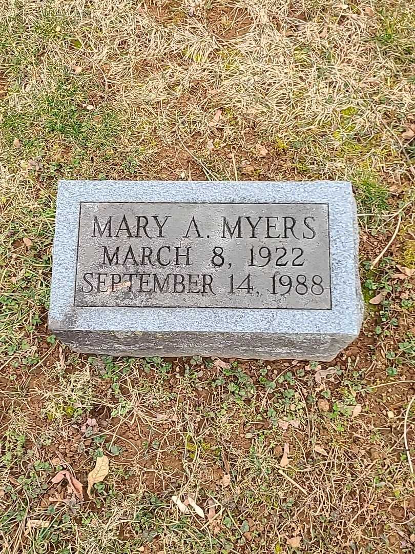 Mary A. Myers's grave. Photo 3
