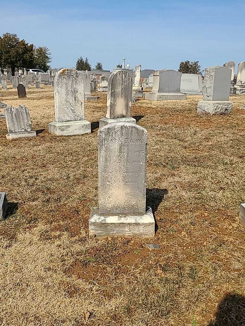 Henry Zahn's grave. Photo 2