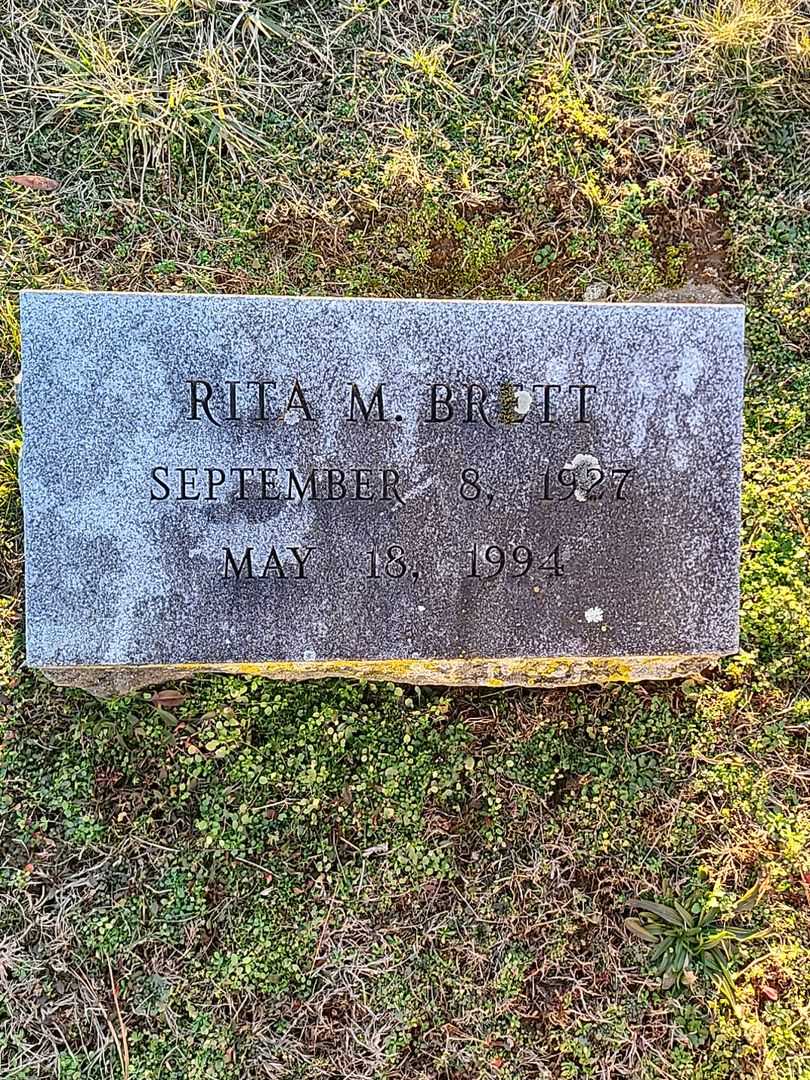 Rita M. Brett's grave. Photo 3