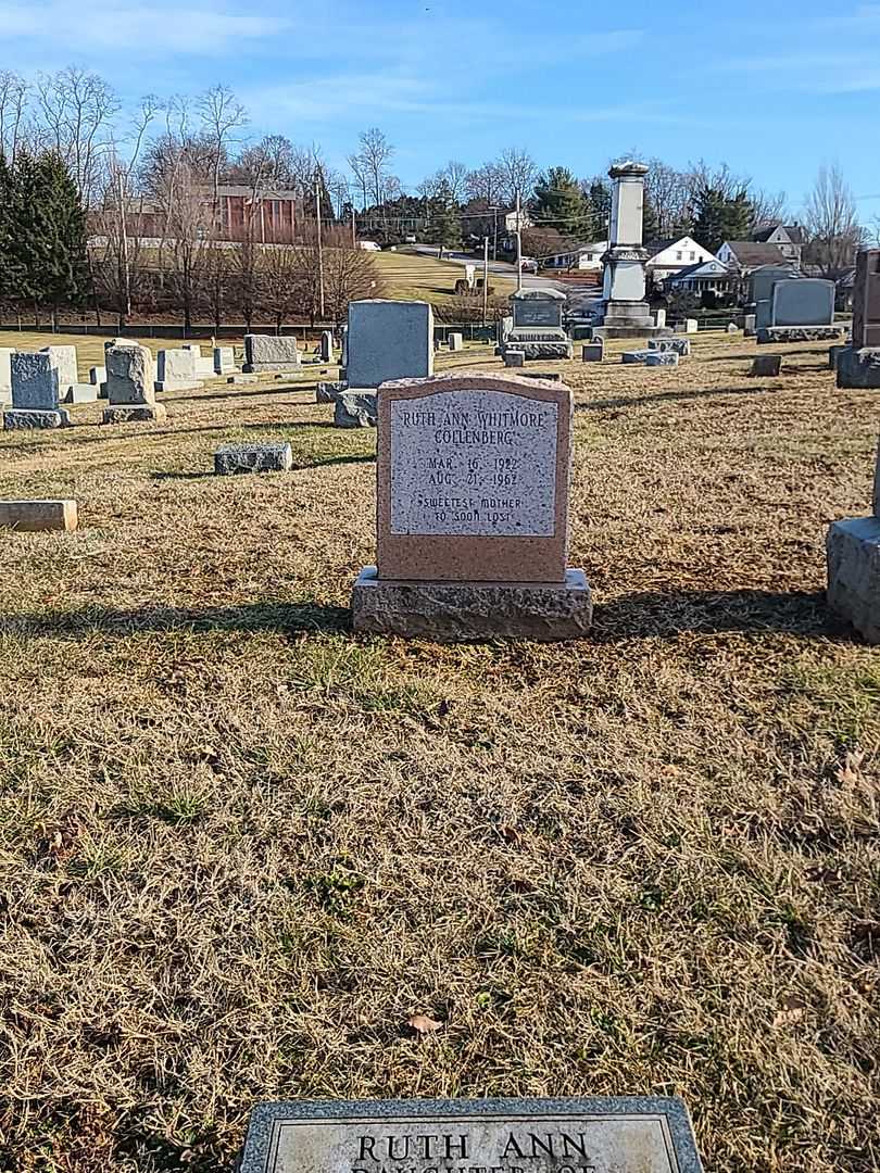 Ruth Ann Whitmore Collenberg's grave. Photo 2