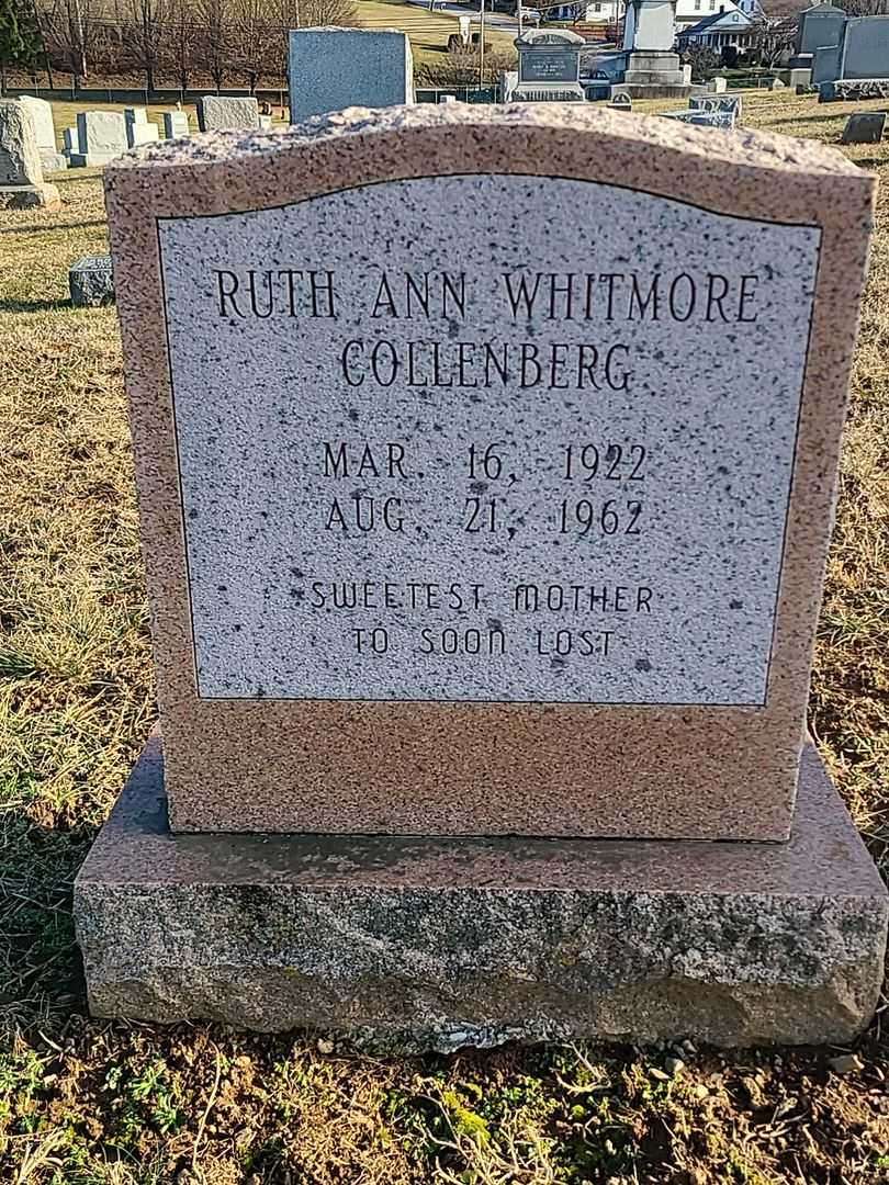 Ruth Ann Whitmore Collenberg's grave. Photo 3