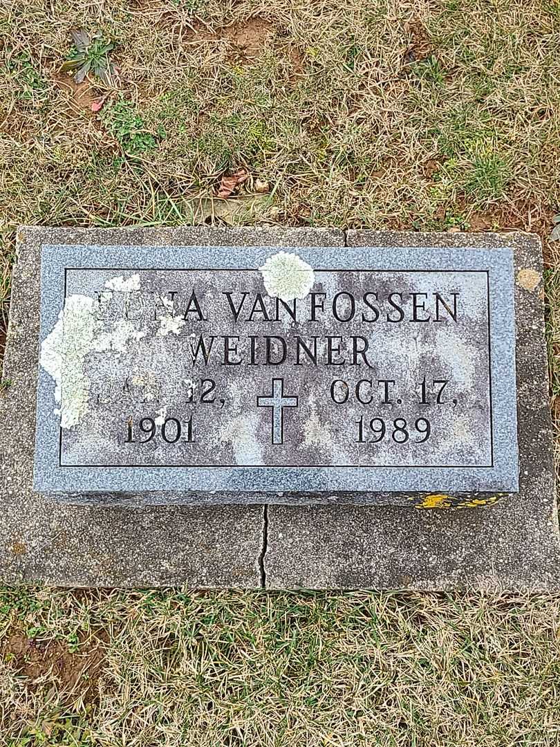 Edna Van Fossen Weidner's grave. Photo 1