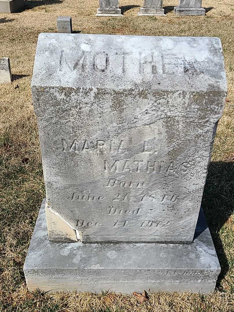 Maria L. Mathias's grave. Photo 2