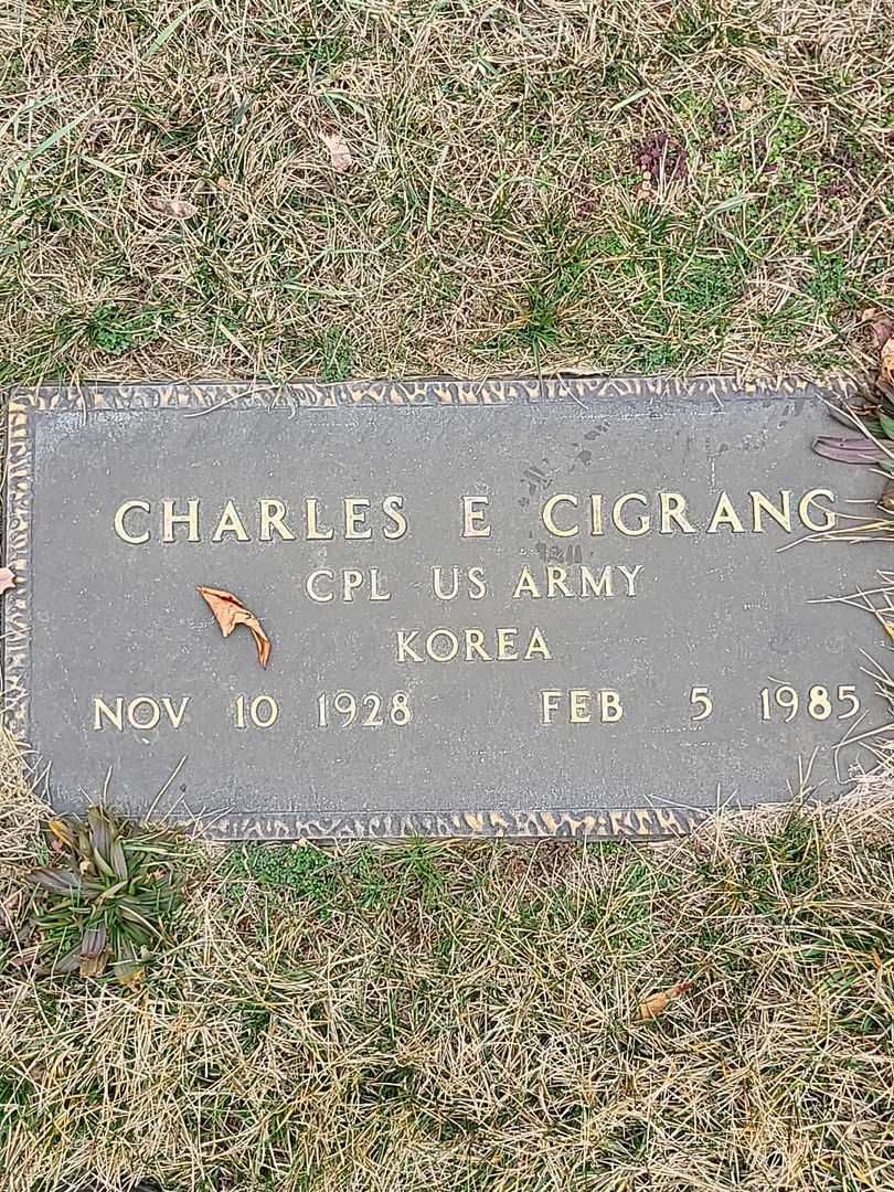 Charles E. Cigrang's grave. Photo 3