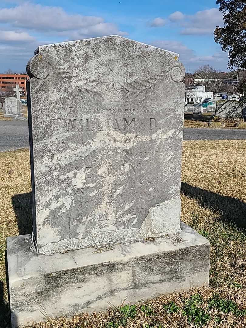 William D. Bloom's grave. Photo 1