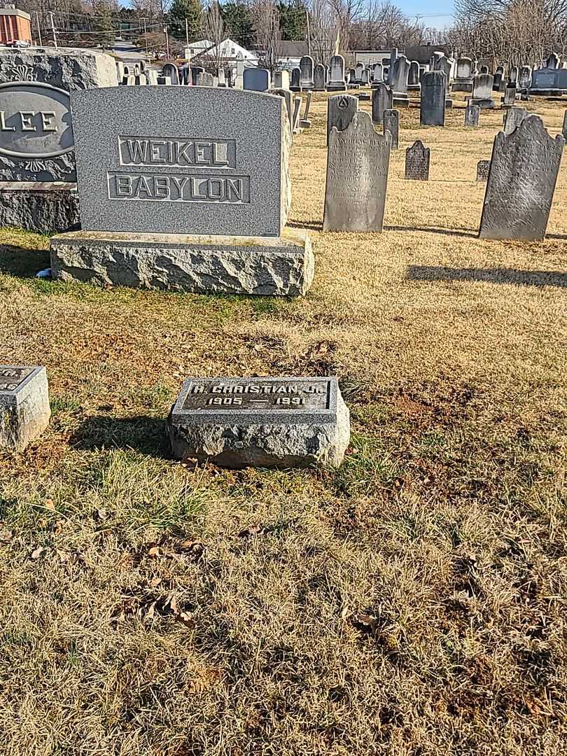 H. Christian Weikel Junior's grave. Photo 2