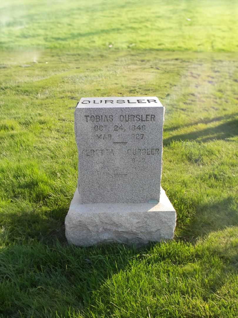 Alretta E. Oursler's grave. Photo 2