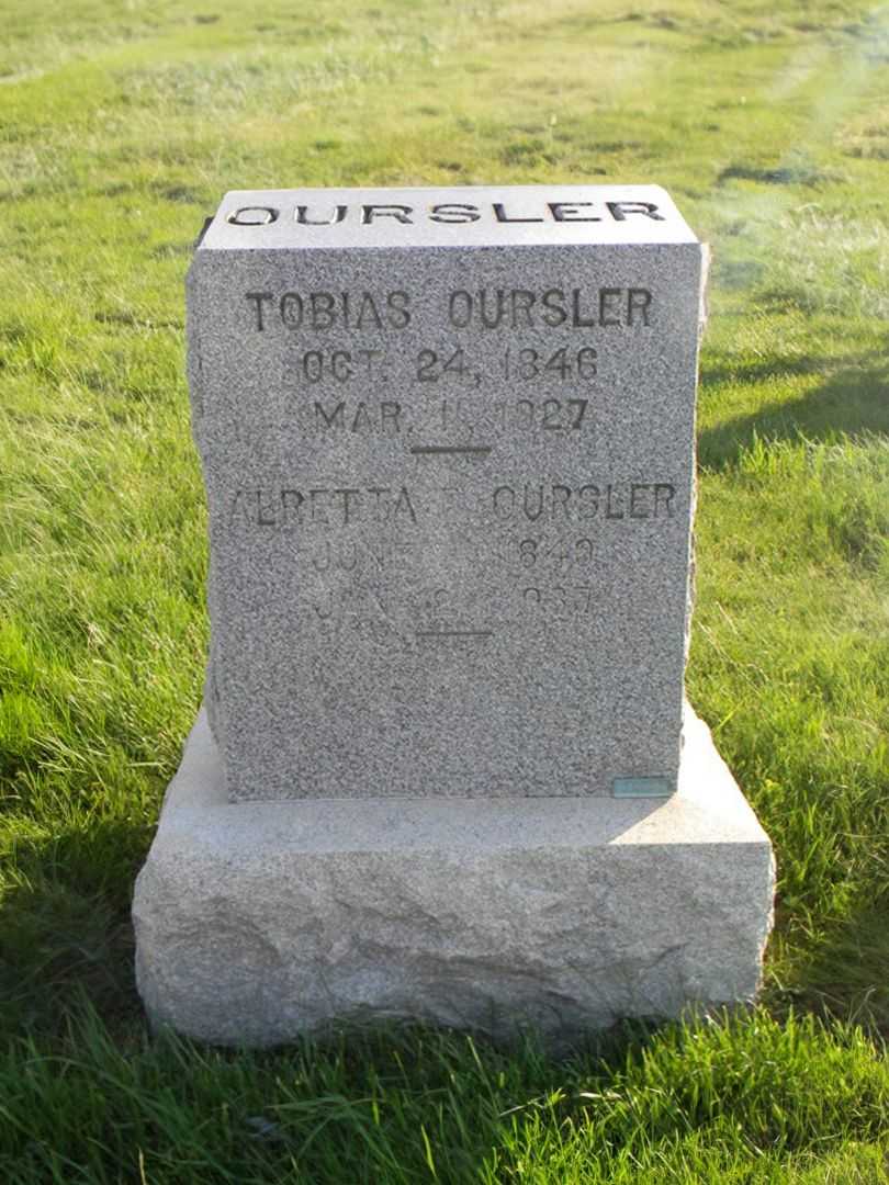 Alretta E. Oursler's grave. Photo 3