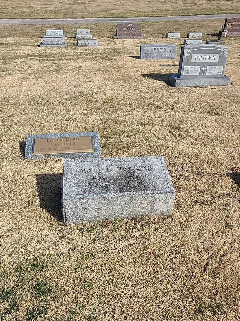 Mary L. Hawkins's grave. Photo 2