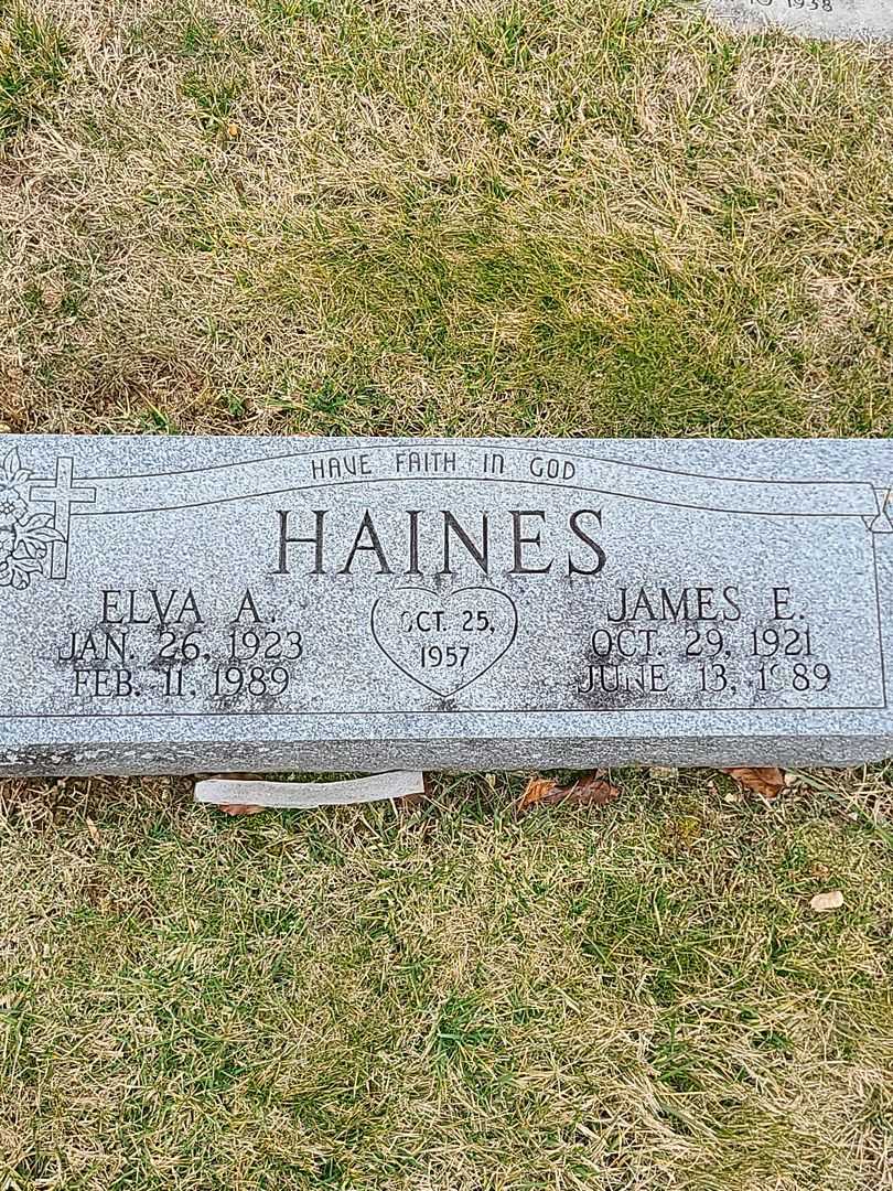 Elva A. Haines's grave. Photo 3