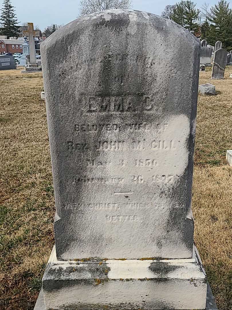 Emma C. Gill's grave. Photo 2