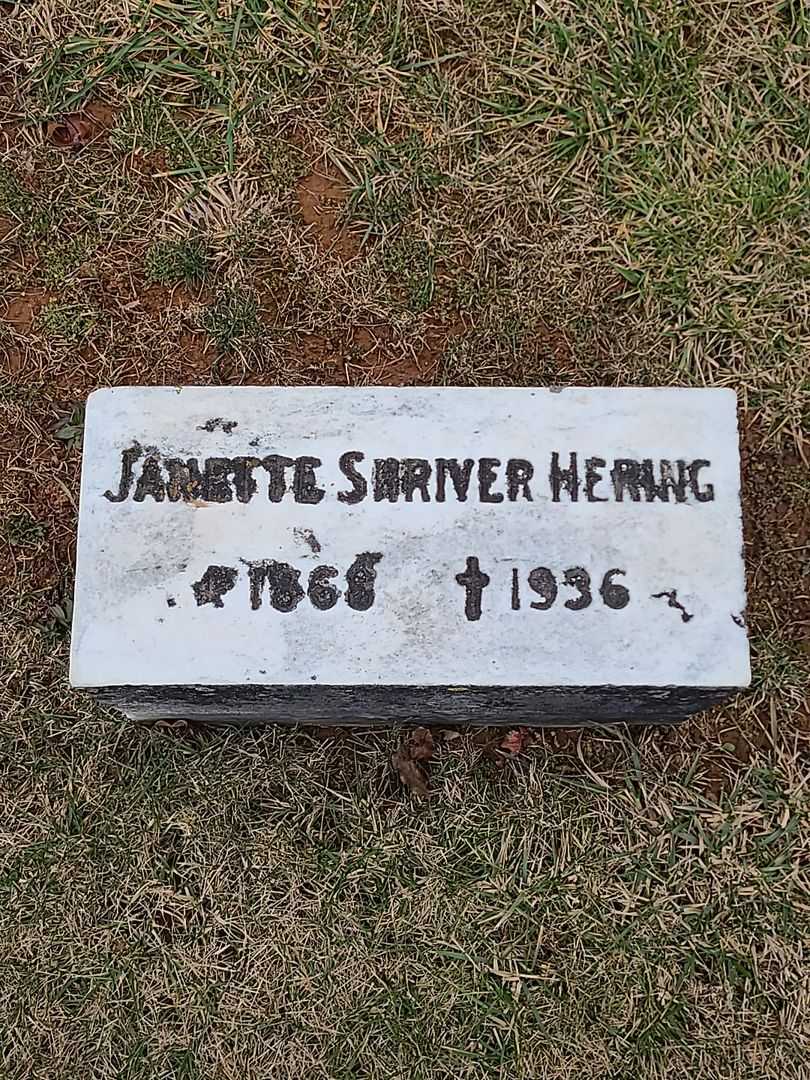 Janette Shriver Hering's grave. Photo 3