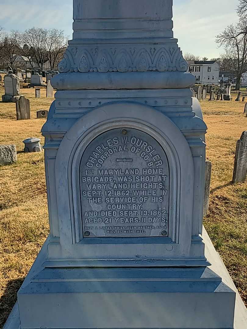 Charles W. Oursler's grave. Photo 3