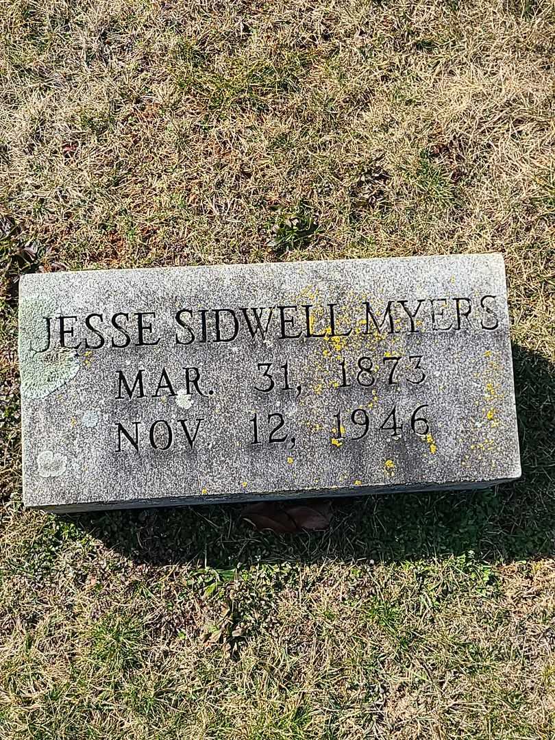 Jesse Sidwell Myers's grave. Photo 3