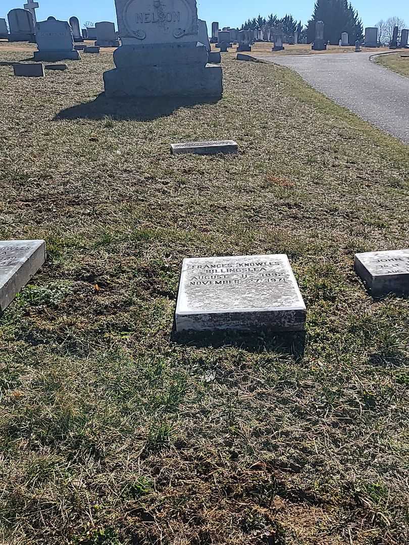 Frances Knowles Billingslea's grave. Photo 2