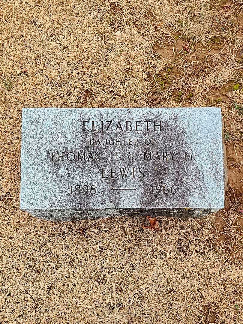 Elizabeth Lewis's grave. Photo 3