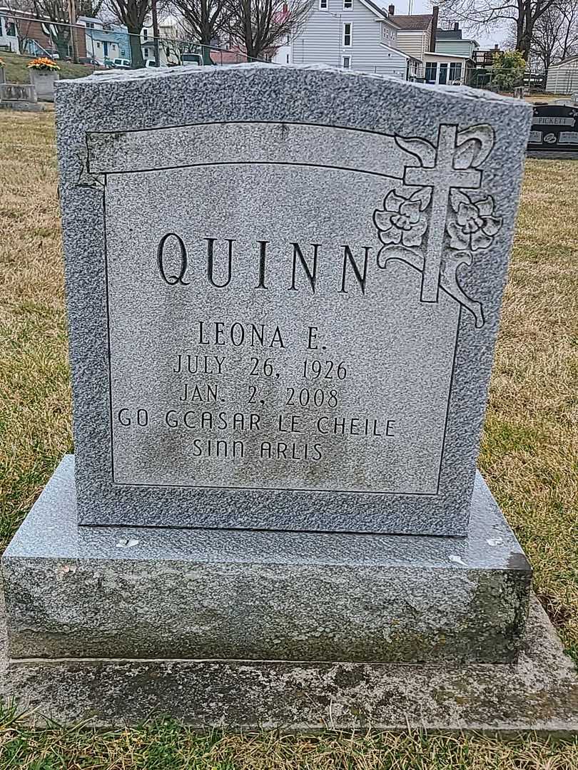 Leona E. Quinn's grave. Photo 1