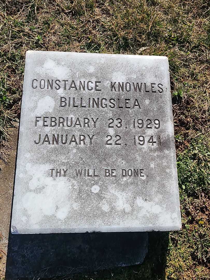Constance Knowles Billingslea's grave. Photo 3
