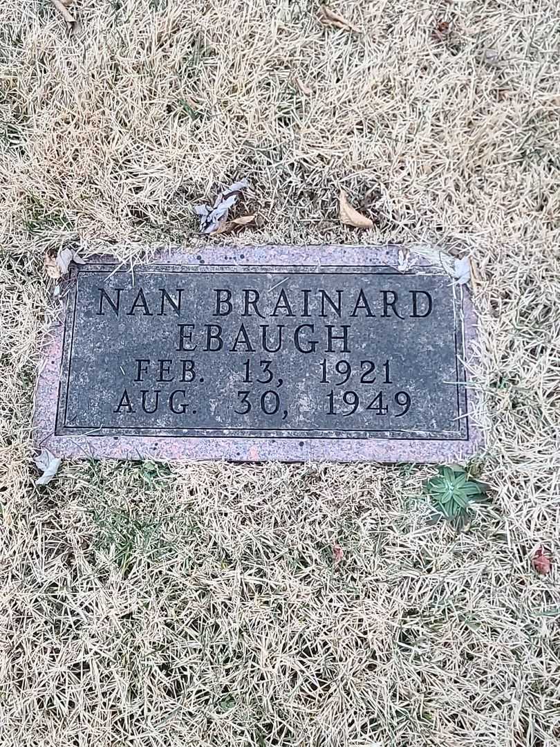 Nan Brainard Ebaugh's grave. Photo 3