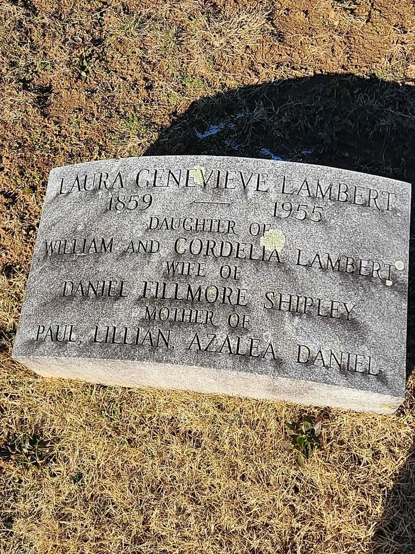 Laura Genevieve Lambert Shipley's grave. Photo 1