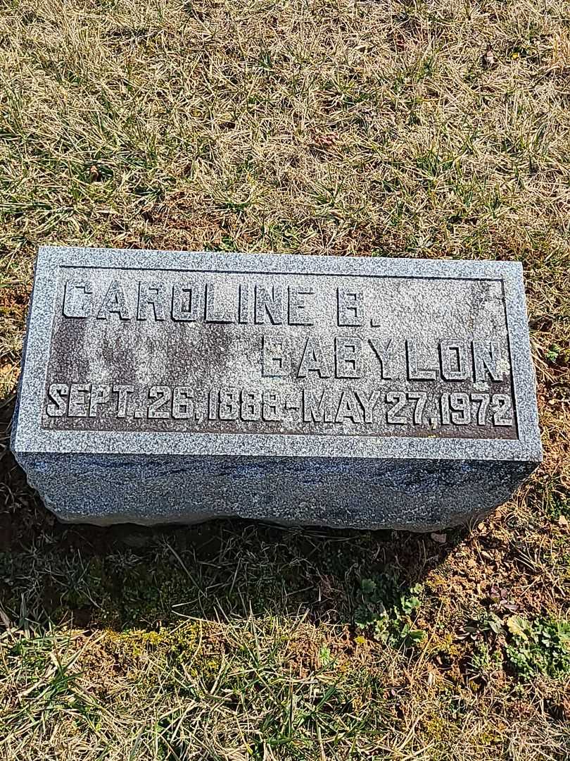 Caroline B. Babylon's grave. Photo 3