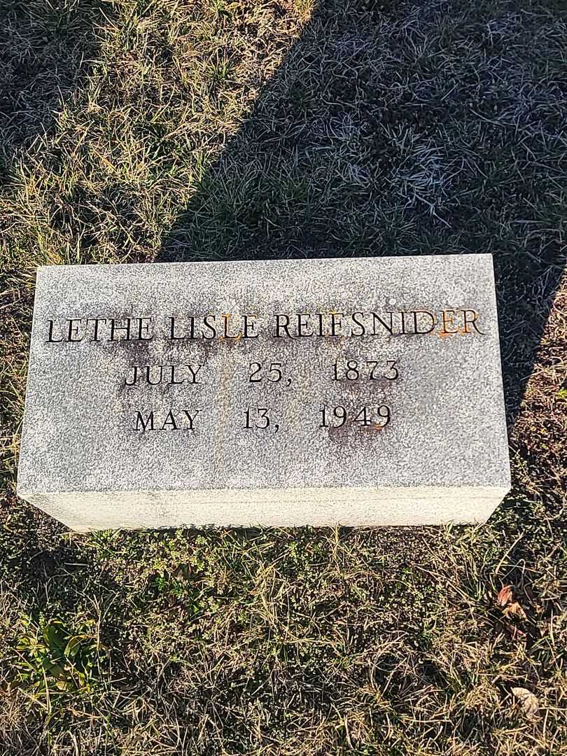Lethe Lisle Reifsnider's grave. Photo 3