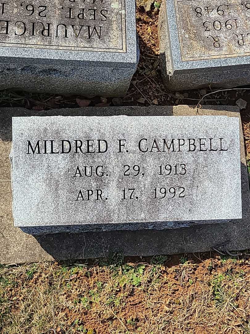 Mildred F. Campbell's grave. Photo 3