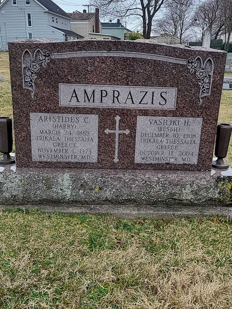 Aristides C. "Harry" Amprazis's grave. Photo 1