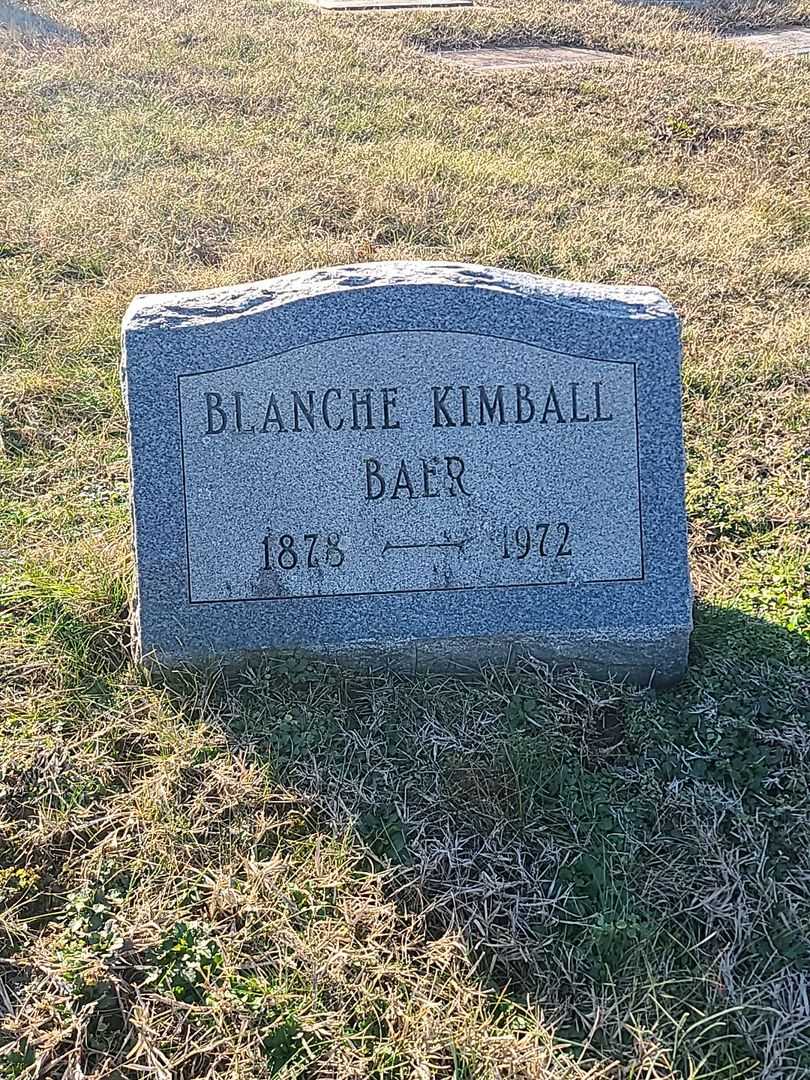 Blanche Kimball Baer's grave. Photo 2