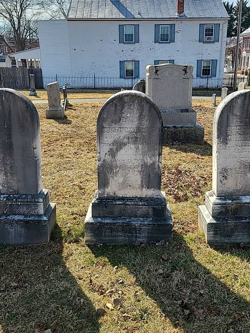 Judith Matthews's grave. Photo 2