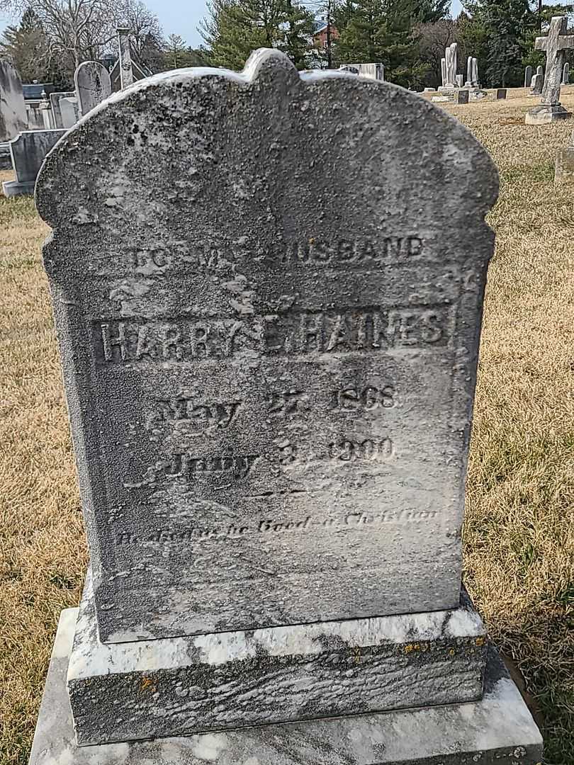 Harry E. Haines's grave. Photo 2